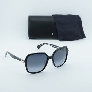 Rag & Bone RNB1048/G/S 0807 9O Square Sunglasses - Black/Grey